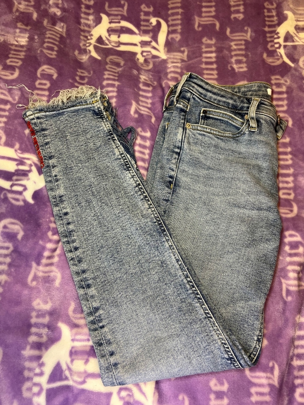 Calvin Klein Jeans Mid Rise Skinny Ankle W28 Embroidered